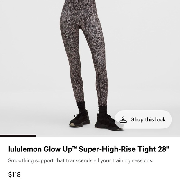 Lululemon Glow Up Super-High Rise Leggings - Snake Structure Gray Multi Size 4 - Picture 8 of 16